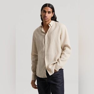 ASKET
THE LINEN SHIRT
IN BEIGE  SZ Large Long
$100 $170